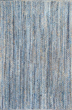 Nuloom Rugs - Hand Braided Otelia Denim And Jute - Blue