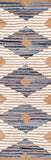 nuLOOM Rugs - Hand Braided Marla Denim And Jute Diamonds - Ivory
