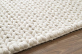 Nuloom Rugs - Hand Woven Chunky Woolen Cable Rug - White