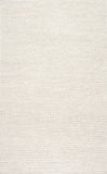 nuLOOM Rugs - Hand Woven Chunky Woolen Cable Rug - White
