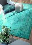 Nuloom Rugs - Machine Made Vintage Inspired Overdyed Rug - Turquoise