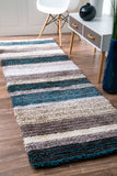 Nuloom Rugs - Hand Tufted Classie Shag - Blue Multi