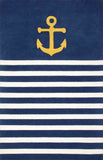 Nuloom Rugs - Thomas Paul Hand Tufted Anchor Stripes - Navy