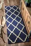 Nuloom Rugs - Hand Hooked Marrakech Trellis - Navy Blue