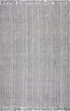 Nuloom Rugs - Hand Woven Chunky Loop Jute - Grey