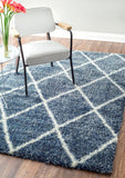 Nuloom Rugs - Machine Made Diamond Shag - Blue