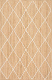 Nuloom Rugs - Caleb Braided Trellis Jute  - Natural